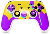 Skin Decal Wrap works with Original Google Stadia Controller Drip Purple Yellow Teal Skin Only CONTROLLER NOT INCLUDED