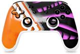 Skin Decal Wrap works with Original Google Stadia Controller Black Waves Orange Hot Pink Skin Only CONTROLLER NOT INCLUDED