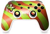 Skin Decal Wrap works with Original Google Stadia Controller Two Tone Waves Neon Green Orange Skin Only CONTROLLER NOT INCLUDED