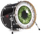 Decal Skin works with most 26" Bass Kick Drum Heads Eyeball Green - DRUM HEAD NOT INCLUDED