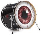 Decal Skin works with most 26" Bass Kick Drum Heads Eyeball Red - DRUM HEAD NOT INCLUDED