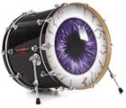 Decal Skin works with most 26" Bass Kick Drum Heads Eyeball Purple - DRUM HEAD NOT INCLUDED