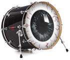 Decal Skin works with most 26" Bass Kick Drum Heads Eyeball Black - DRUM HEAD NOT INCLUDED