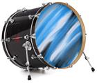 Decal Skin works with most 26" Bass Kick Drum Heads Paint Blend Blue - DRUM HEAD NOT INCLUDED