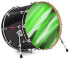 Decal Skin works with most 26" Bass Kick Drum Heads Paint Blend Green - DRUM HEAD NOT INCLUDED