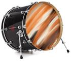 Decal Skin works with most 26" Bass Kick Drum Heads Paint Blend Orange - DRUM HEAD NOT INCLUDED