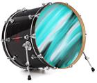 Decal Skin works with most 26" Bass Kick Drum Heads Paint Blend Teal - DRUM HEAD NOT INCLUDED
