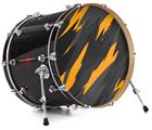 Decal Skin works with most 26" Bass Kick Drum Heads Jagged Camo Orange - DRUM HEAD NOT INCLUDED