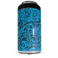 WraptorSkinz Skin Decal Wrap compatible with Yeti 16oz Tall Colster Can Cooler Insulator Folder Doodles Blue Medium (COOLER NOT INCLUDED)