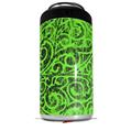 WraptorSkinz Skin Decal Wrap compatible with Yeti 16oz Tall Colster Can Cooler Insulator Folder Doodles Neon Green (COOLER NOT INCLUDED)