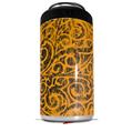 WraptorSkinz Skin Decal Wrap compatible with Yeti 16oz Tall Colster Can Cooler Insulator Folder Doodles Orange (COOLER NOT INCLUDED)