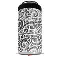 WraptorSkinz Skin Decal Wrap compatible with Yeti 16oz Tall Colster Can Cooler Insulator Folder Doodles White (COOLER NOT INCLUDED)