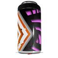 WraptorSkinz Skin Decal Wrap compatible with Yeti 16oz Tall Colster Can Cooler Insulator Black Waves Orange Hot Pink (COOLER NOT INCLUDED)