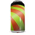WraptorSkinz Skin Decal Wrap compatible with Yeti 16oz Tall Colster Can Cooler Insulator Two Tone Waves Neon Green Orange (COOLER NOT INCLUDED)