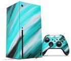 WraptorSkinz Skin Wrap compatible with the 2020 XBOX Series X Console and Controller Paint Blend Teal (XBOX NOT INCLUDED)