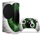 WraptorSkinz Skin Wrap compatible with the 2020 XBOX Series S Console and Controller Eyeball Green Dark (XBOX NOT INCLUDED)