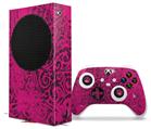 WraptorSkinz Skin Wrap compatible with the 2020 XBOX Series S Console and Controller Folder Doodles Fuchsia (XBOX NOT INCLUDED)