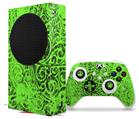 WraptorSkinz Skin Wrap compatible with the 2020 XBOX Series S Console and Controller Folder Doodles Neon Green (XBOX NOT INCLUDED)