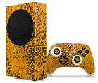 WraptorSkinz Skin Wrap compatible with the 2020 XBOX Series S Console and Controller Folder Doodles Orange (XBOX NOT INCLUDED)