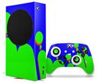 WraptorSkinz Skin Wrap compatible with the 2020 XBOX Series S Console and Controller Drip Blue Green Red (XBOX NOT INCLUDED)