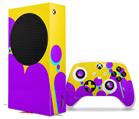 WraptorSkinz Skin Wrap compatible with the 2020 XBOX Series S Console and Controller Drip Purple Yellow Teal (XBOX NOT INCLUDED)