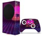 WraptorSkinz Skin Wrap compatible with the 2020 XBOX Series S Console and Controller Synth Beach (XBOX NOT INCLUDED)