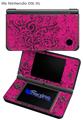 Folder Doodles Fuchsia - Decal Style Skin fits Nintendo DSi XL (DSi SOLD SEPARATELY)