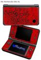 Folder Doodles Red - Decal Style Skin fits Nintendo DSi XL (DSi SOLD SEPARATELY)