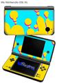 Drip Yellow Teal Pink - Decal Style Skin fits Nintendo DSi XL (DSi SOLD SEPARATELY)