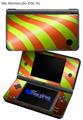 Two Tone Waves Neon Green Orange - Decal Style Skin fits Nintendo DSi XL (DSi SOLD SEPARATELY)