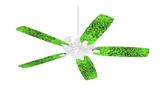 Folder Doodles Neon Green - Ceiling Fan Skin Kit fits most 42 inch fans (FAN and BLADES SOLD SEPARATELY)