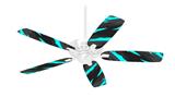 Jagged Camo Neon Teal - Ceiling Fan Skin Kit fits most 42 inch fans (FAN and BLADES SOLD SEPARATELY)