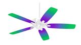 Faded Dots Purple Green - Ceiling Fan Skin Kit fits most 42 inch fans (FAN and BLADES SOLD SEPARATELY)