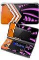 Black Waves Orange Hot Pink - Decal Style Skin fits Nintendo 3DS (3DS SOLD SEPARATELY)
