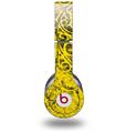 WraptorSkinz Skin Decal Wrap compatible with Beats Solo HD (Original) Folder Doodles Yellow (HEADPHONES NOT INCLUDED)