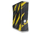 Jagged Camo Yellow Decal Style Skin for XBOX 360 Slim Vertical