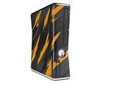 Jagged Camo Orange Decal Style Skin for XBOX 360 Slim Vertical