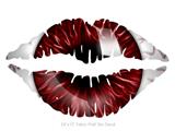 Eyeball Red Dark - Kissing Lips Fabric Wall Skin Decal measures 24x15 inches