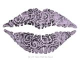 Folder Doodles Lavender - Kissing Lips Fabric Wall Skin Decal measures 24x15 inches
