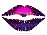 Synth Beach - Kissing Lips Fabric Wall Skin Decal measures 24x15 inches