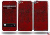 Folder Doodles Red Dark Decal Style Vinyl Skin - fits Apple iPod Touch 5G (IPOD NOT INCLUDED)