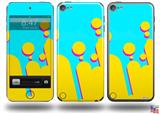 Drip Yellow Teal Pink Decal Style Vinyl Skin - fits Apple iPod Touch 5G (IPOD NOT INCLUDED)