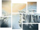 Ice Land - 7 Piece Fabric Peel and Stick Wall Skin Art (50x38 inches)