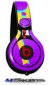 WraptorSkinz Skin Decal Wrap compatible with Beats Mixr Headphones Drip Purple Yellow Teal Skin Only (HEADPHONES NOT INCLUDED)