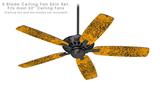 Folder Doodles Orange - Ceiling Fan Skin Kit fits most 52 inch fans (FAN and BLADES SOLD SEPARATELY)