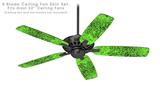 Folder Doodles Neon Green - Ceiling Fan Skin Kit fits most 52 inch fans (FAN and BLADES SOLD SEPARATELY)