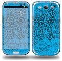 Folder Doodles Blue Medium - Decal Style Skin (fits Samsung Galaxy S III S3)