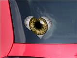 Eyeball Orange - I Heart Love Car Window Decal 6.5 x 5.5 inches