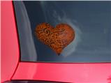 Folder Doodles Burnt Orange - I Heart Love Car Window Decal 6.5 x 5.5 inches