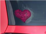 Folder Doodles Fuchsia - I Heart Love Car Window Decal 6.5 x 5.5 inches
